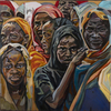 Refugiées 100/100cm Huile sur toile 2023